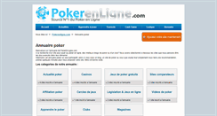 Desktop Screenshot of annuaire.pokerenligne.com